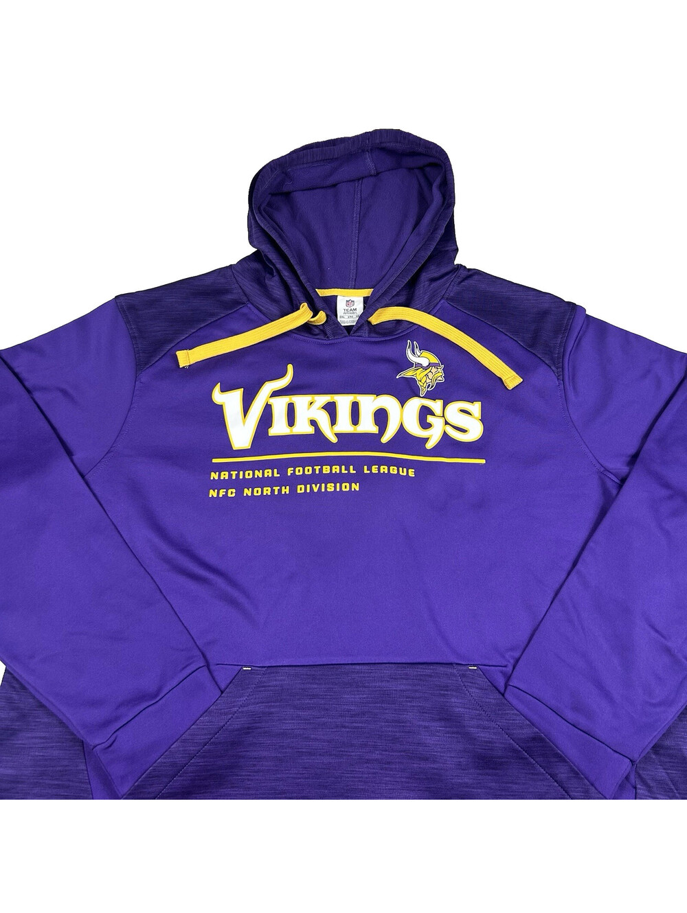 Minnesota Vikings Hoodie Men's 2XL Purple Gold Pullover Pocket NFL Team Apparel